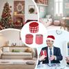 Christmas Ribbon Wired | 3 Rolls Burlap Ribbon for Christmas Trees | Christmas Tree Strip Ribbons for Christmas 5 Yards Per Roll
