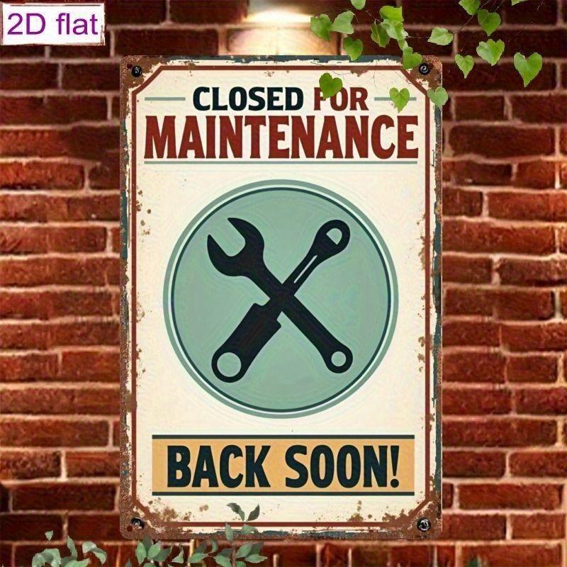 Vintage Garden Tools Metal Painting for Balcony Garage & Garden Decor