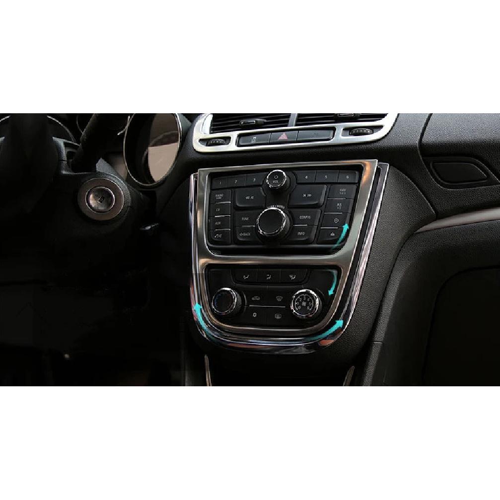 Osłona panelu przełączników konsoli środkowej Listwa ozdobna Pasuje do Buick Encore Opel Vauxhall Mokka 2013 2014 2015 2016 Stal nierdzewna