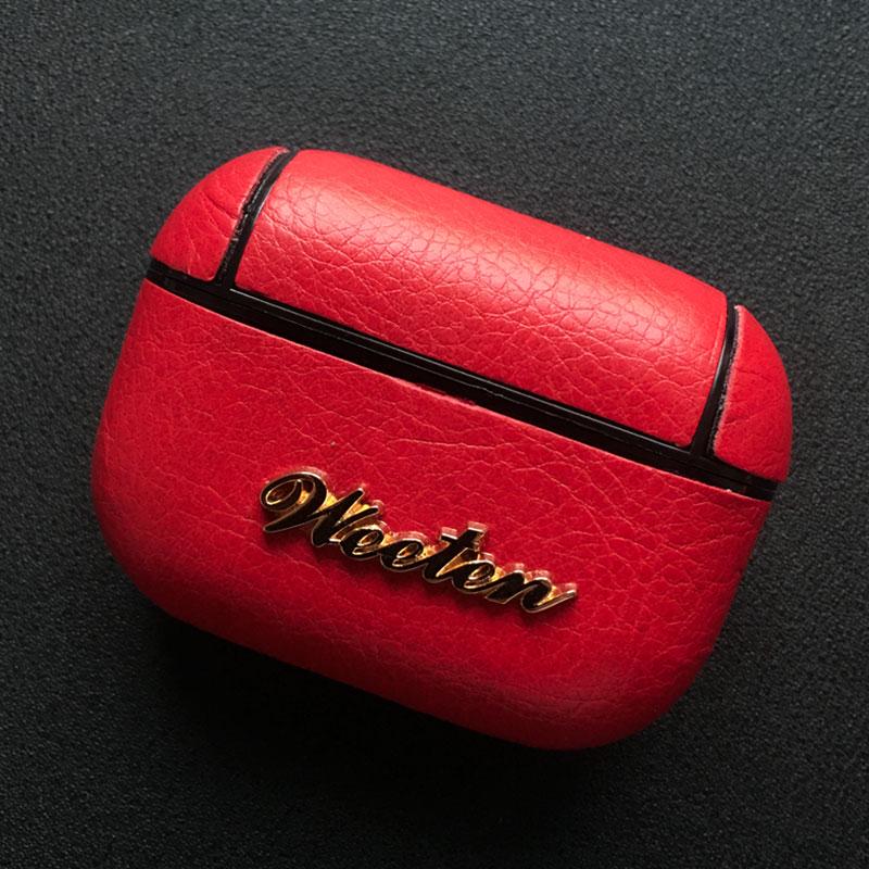 Weeten PU kožený kryt pro Airpods Pro Bluetooth Headset PC kryt pro Airpods Pro příslušenství