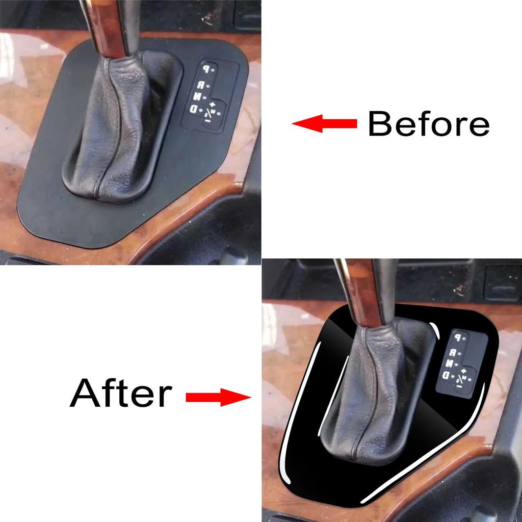 Für BMW 5 Series E39 1995–2003, Klavierschwarz, Schalthebel-Panel-Trim-Abdeckung, Auto-Innenraum-Nachrüstung, Zubehör, Dekorationsaufkleber