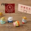 Waterproof Note Holder Desktop Memo Clip Stand, Cartoon Animal Message Holder, Cute Resin Base Photo Healing Atmosphere Decor Display Clip,