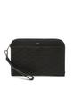 Daks Men'S Accessories Black Lolo Pattern Cowhide Clutch Bag Dbba6F006Bk