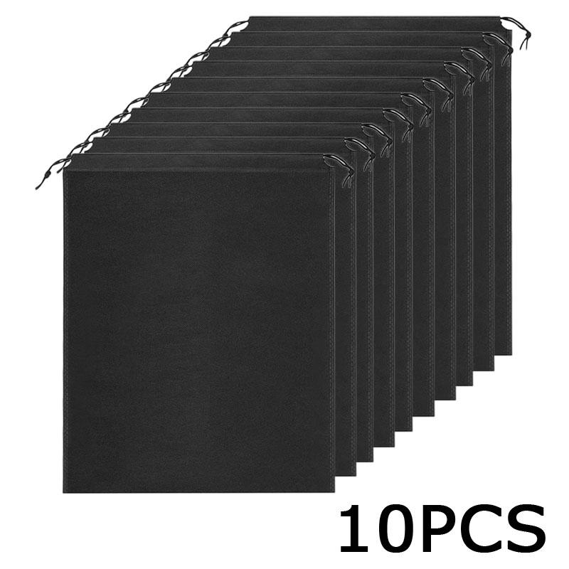 10/5 st Non-woven Infällbar Skopåse för Resa Bärbar Toteväska Dragskopåse Förvaringspåse Resetillbehör Dragskopåse Organizer