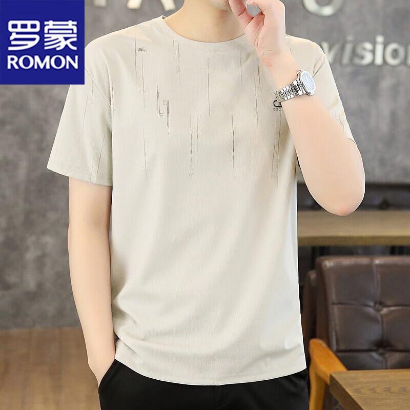 

ROMON Men s Ice Silk Short Sleeve T-Shirt L