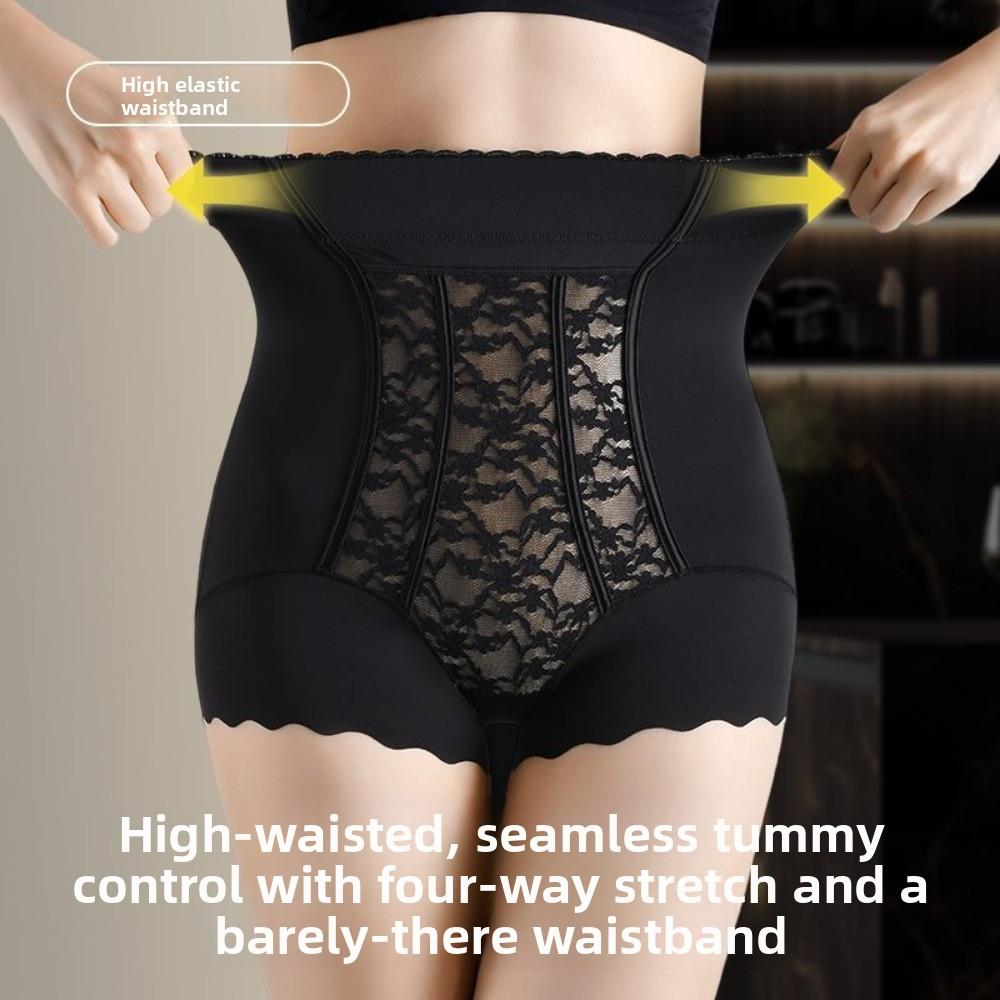 Lace Flowers Postpartum Body Shaper High Waist Seamless Underpants Tummy Control Underwear  Lady