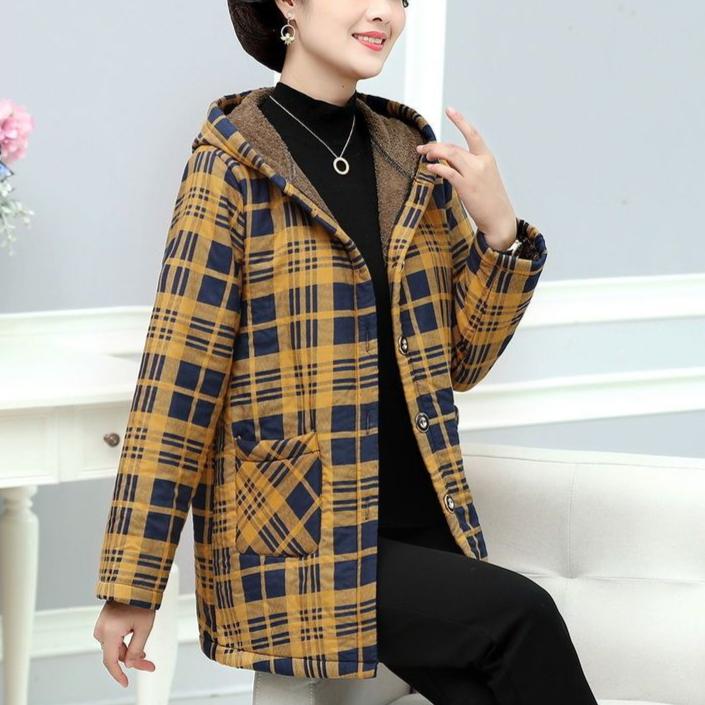 Woolen Coat Womens Autumn Winter New  Large Size 5XL Hooded Cotton Padded Jacket Fashion Outerwears