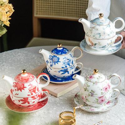Keramik-Mutter-Kind-Topfset für Zuhause, kreativ, hochtemperaturbeständig, exquisite Blumenteekanne, Nachmittagstee, Kaffeekanne
