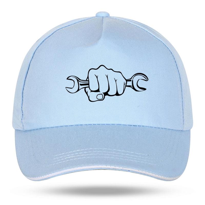 New Unisex Women Fashion Mechanic Holding A Wrench Funny Baseball Caps for Hip Hop Cotton Trucker Cap Bone Dad Hats
