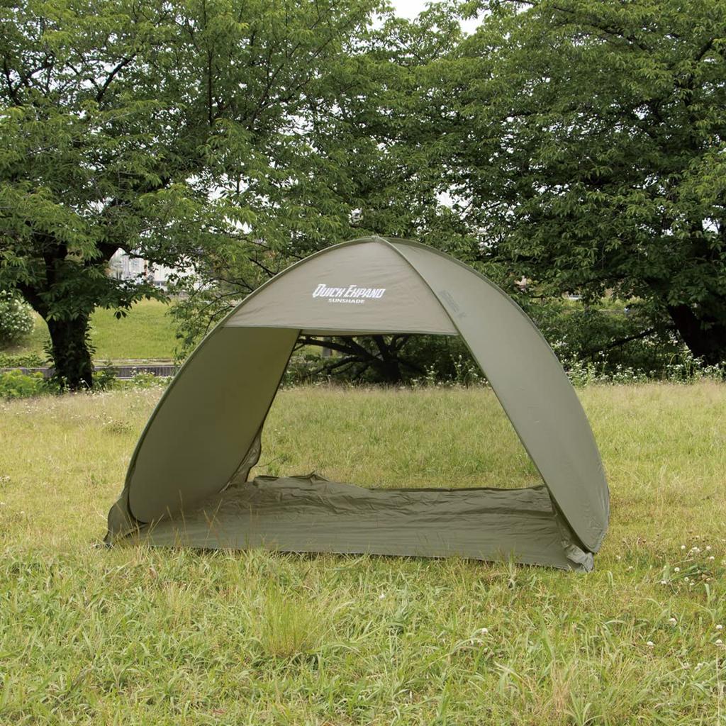 Takeda Corporation für Olive 200 x 145 x 125 Quick Expand Sonnenschutz Open Olive [One-Touch-Zelt, Camping, Sonnenschutz, 2-3 Personen] QX6-200OLV
