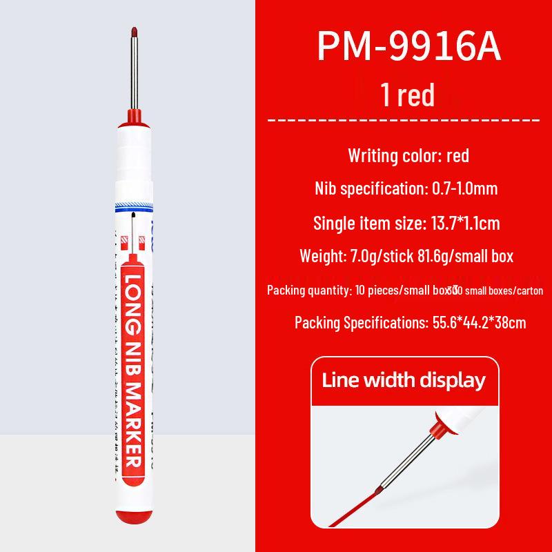 Oil-based Waterproof Wear-resistant Long-head Multi-purpose Marker Pen for Woodworking & Tile