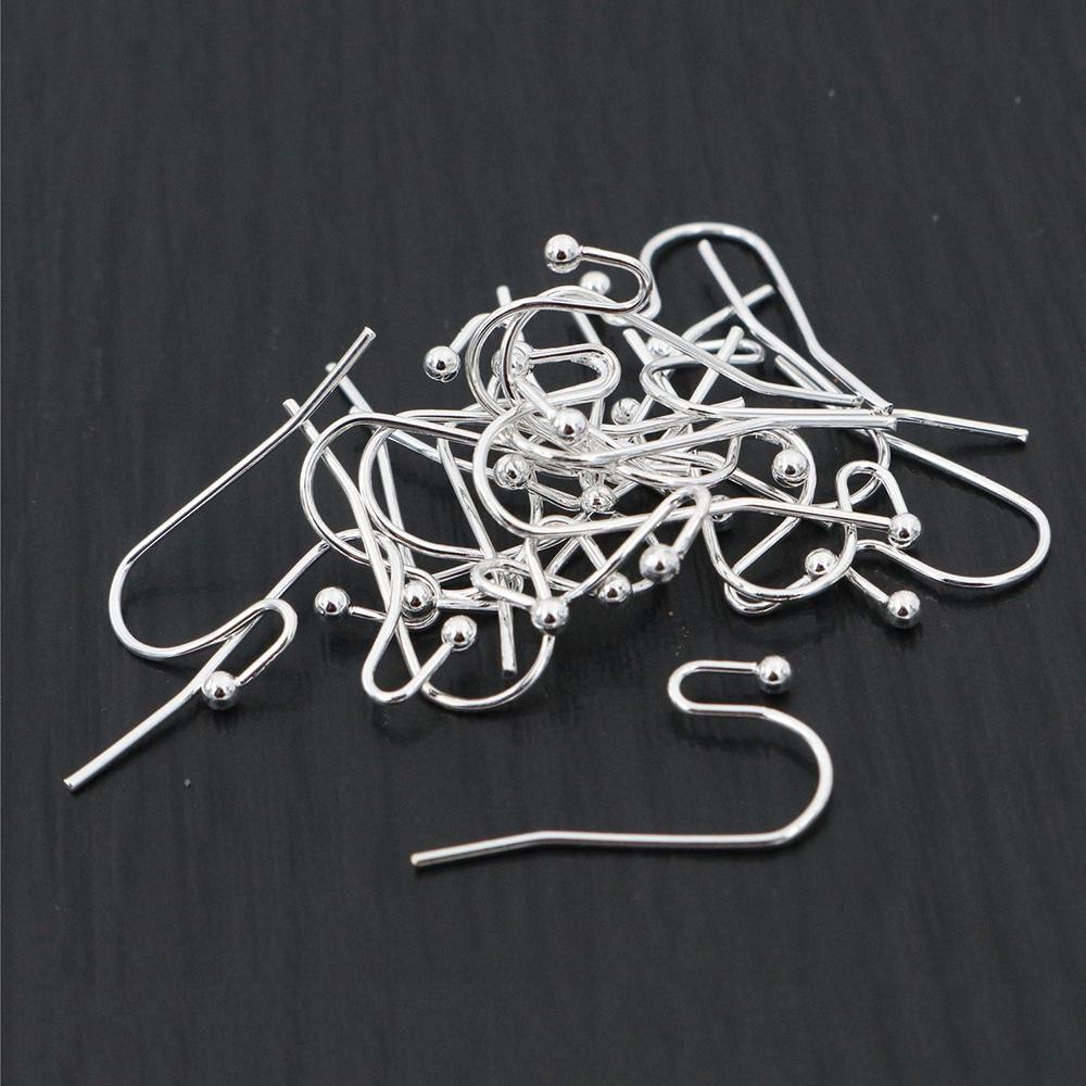 100pcs DIY Earring Hooks Findings 21x16mm Metal DIY Jewelry Making Accessories Brass Hook Earwire Earrings