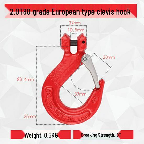 Universal Swivel Clevis Hook for Hoist Crane Rigging and Lifting