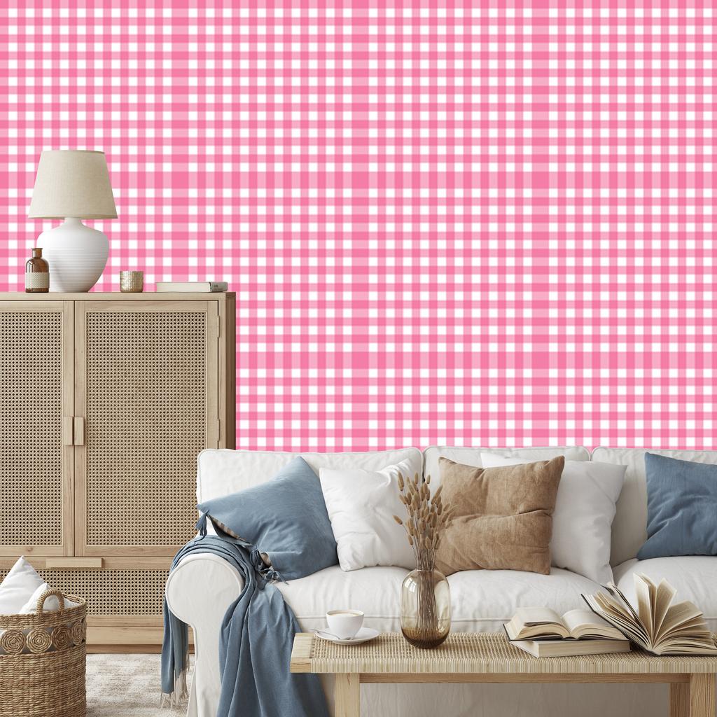 Wallpaper Fabric Pattern Powder Pink, Fine Detail 50x1000