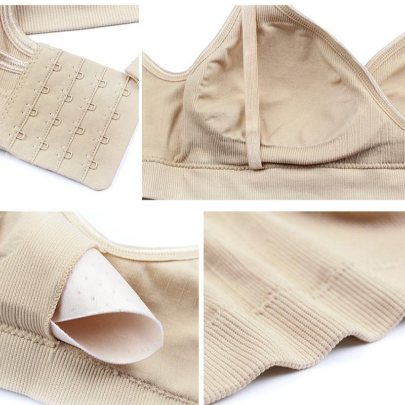 Pregnant Women's Front Buckle Cross Gather Anti-sagging Nursing Bra Large Breast Adjustment Underwear
