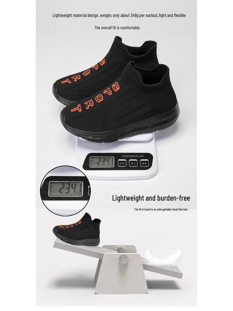 Breathable Flyknit Slip-on Children's Sports Shoes