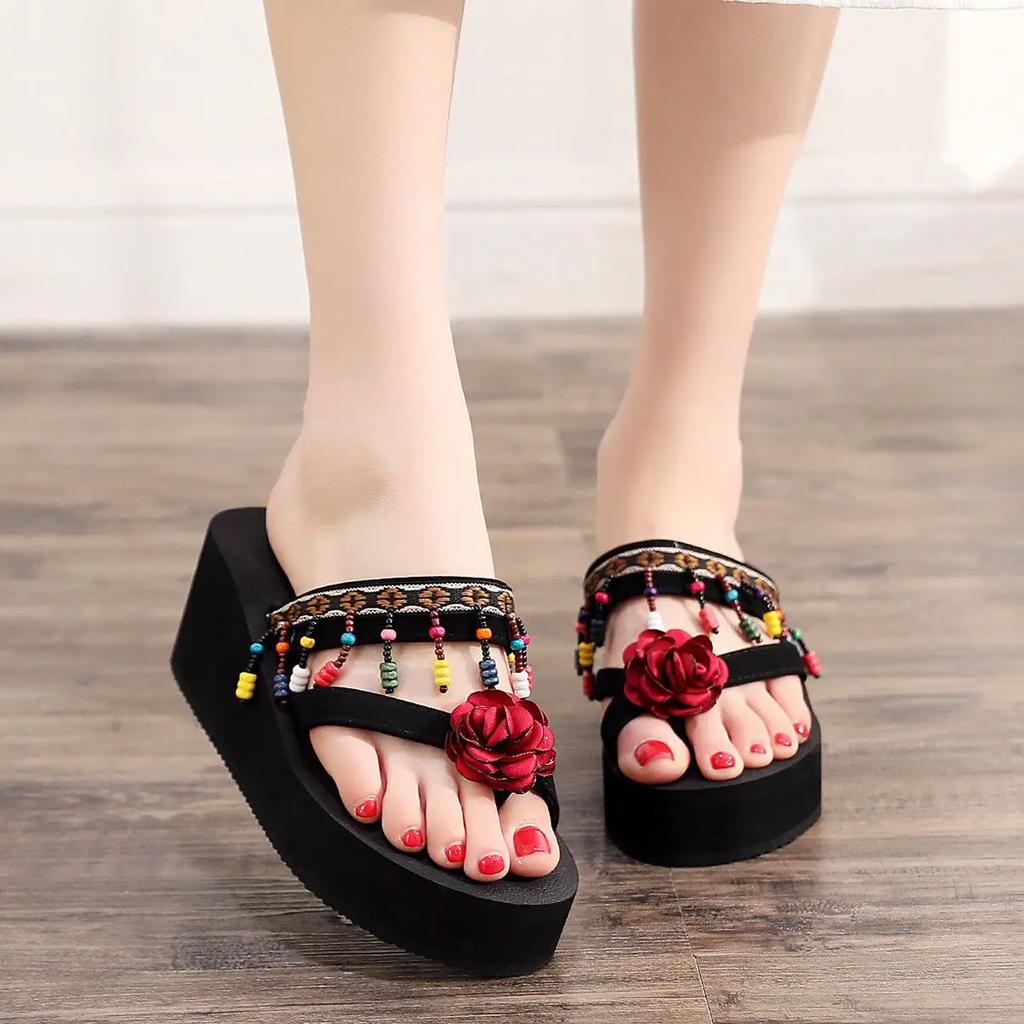 Fashion Sandals Height Shoes for Women Woman Slippers Outside Slides Black Casual 2025 Luxury Summer on Sale Clappers New Style Stylish