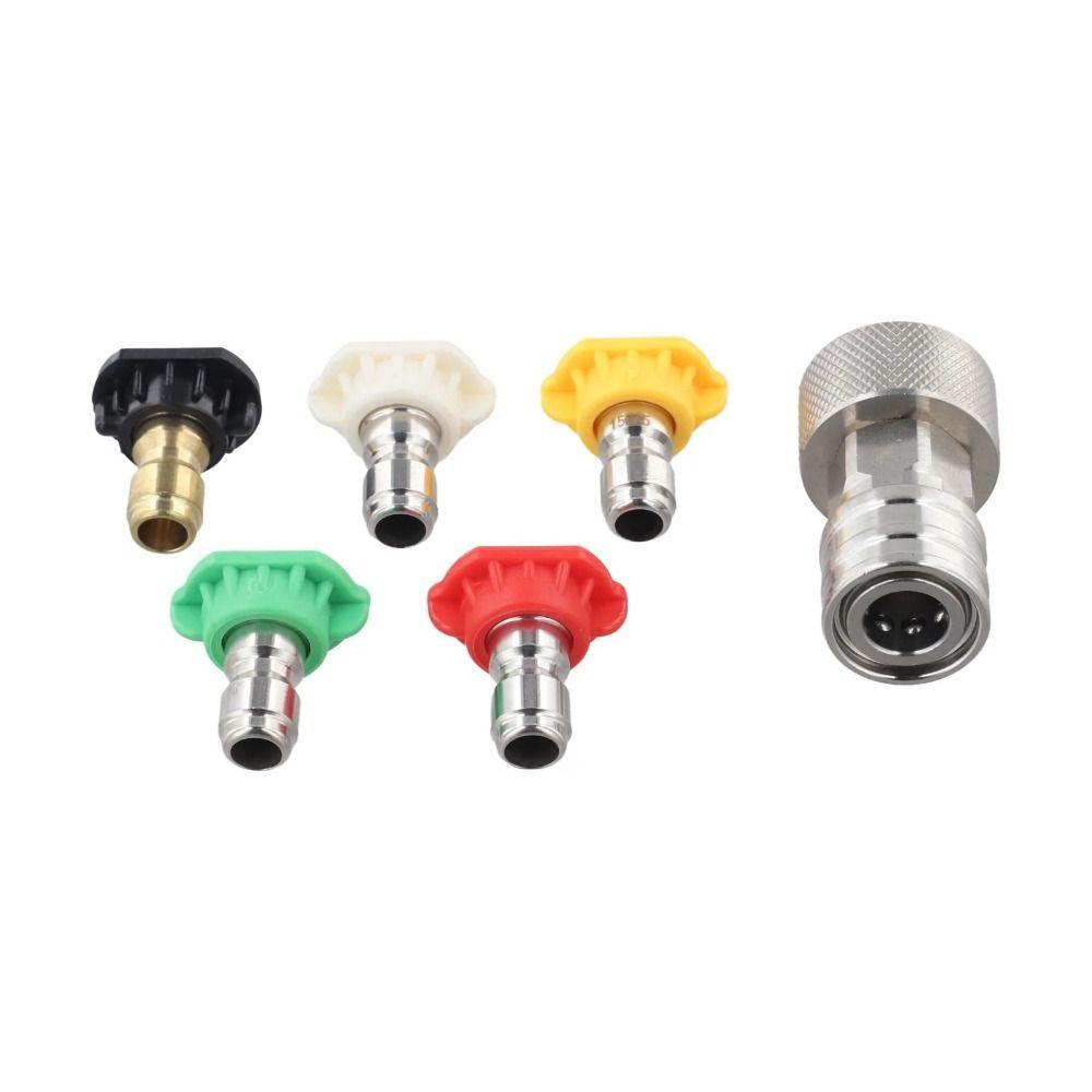 Metal Construction Quick Connector Multiple Degree Spray Nozzle Tips  Garden Washing