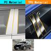 Car TPU/Glossy Mirror Pillar Post Cover Door Trim Window Molding Sticker For Mercedes-Benz R-Class W251 2006 2007 2008-2017
