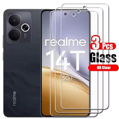 3PCS For Realme 14 5G/ 14T 5G Tempered Glass Screen Protector 9H Hardness HD Glass Film