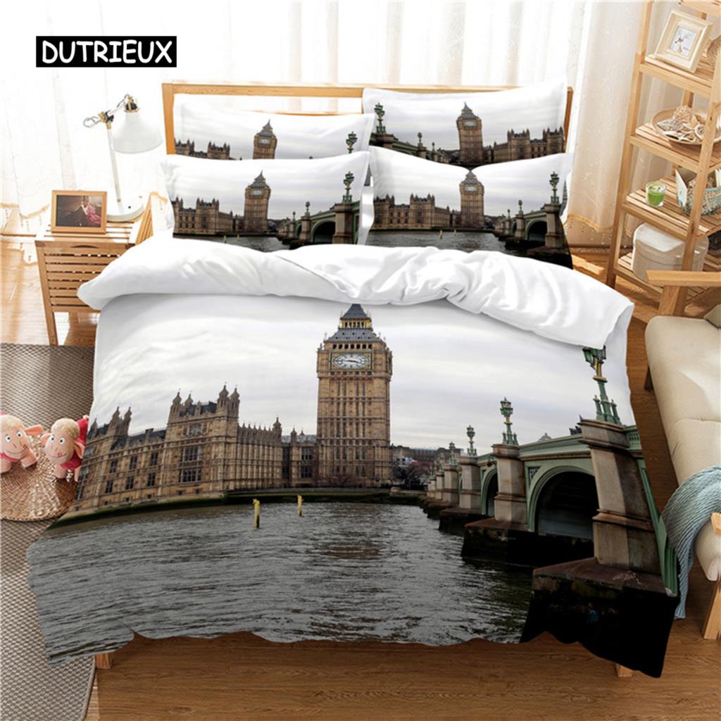 Strand Kokospalme Bettwäscheset Bettbezugset 3D Bettwäsche Digitaldruck Bettwäsche Queen Size Bettwäscheset Modedesign