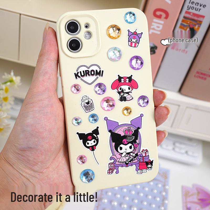 Children's DIY Gem Crystal Stickers - Handmade Diamond Shapes for Girl's Makeup and Decoration