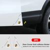 2pcs Car Door Corner Anti-collision Covers Silicone Protector Stickers For 911 Cayenne 918 Pajun 917 718 Panamera MacanA