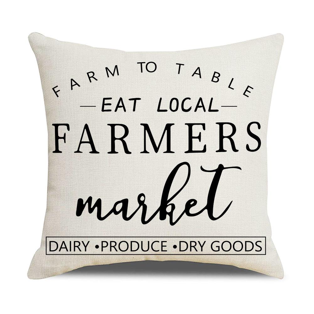 New Cushion Cover Autumn Maple Leaf Pumpkin Cushion Household Products Linen Cushion Cover