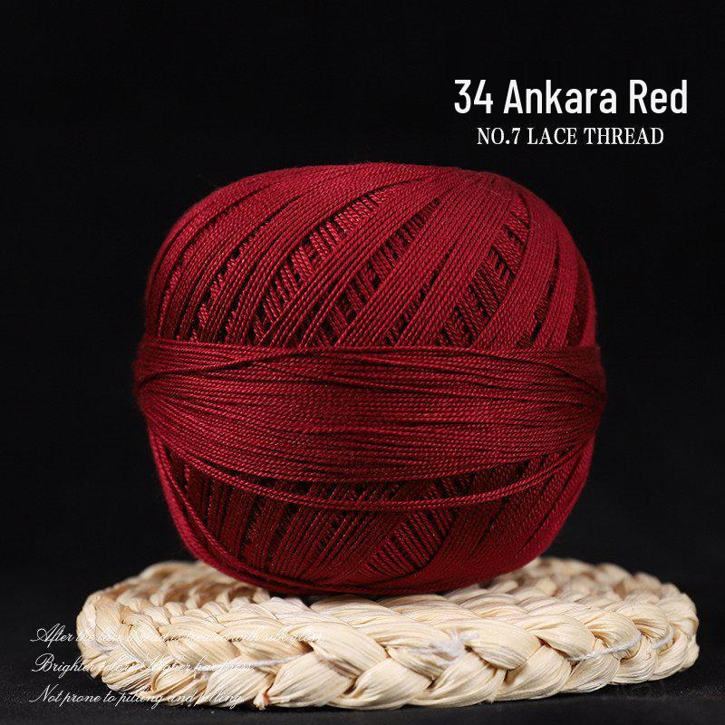 No. 7 Soft Silk Lace Yarn - Hand-Knitted, Strong Twist for Summer and Short Sleeves