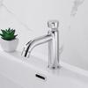 Brass Chrome Finish Delayed Basin Faucet Hotel Public Toilet Bathroom Basin Cold Faucet Delay Push Button Basin Sink Tap