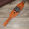 European and American Hot-selling Accessories, New Hand-stitched Retro Cowhide Watch Bracelet, Men's Trend Wide Leather Quartz Watch