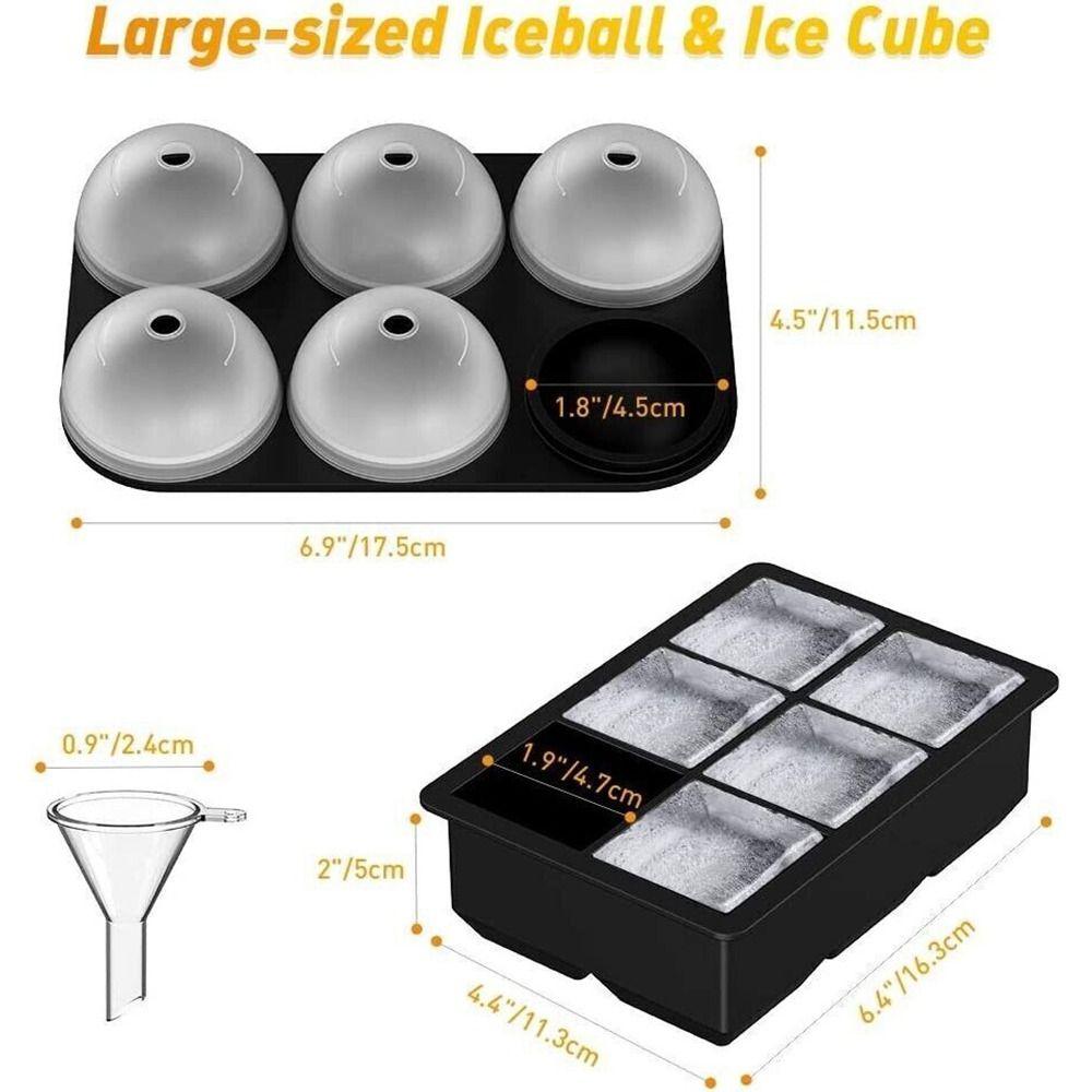 Accessories Silicone Round Square Food Grade Square Mold Ice Maker Ice Cube Tray Ice Ball Mold