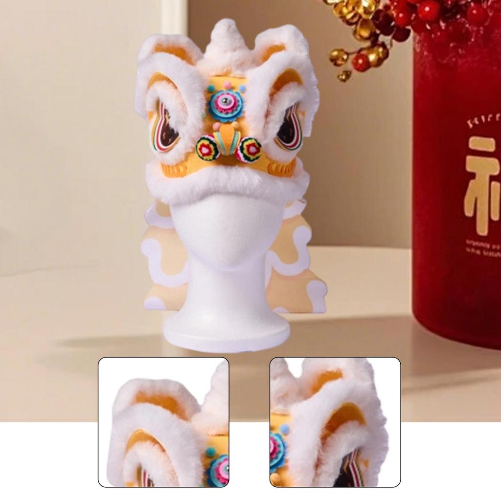 Lion Dance Head Non Woven DIY Material Craft Kit Spring Festival Party Decoration for Baby Tiana Celebration