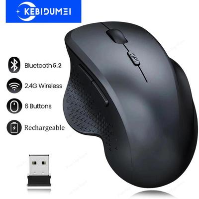 Mouse Sem Fio Recarregável Mouse Bluetooth 1600DPI Mouses Silenciosos Receptor USB 2.4G para Jogos para Acessórios de Mackbook PC Laptop