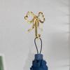 Alipis Bow Hooks for Wall Bow-Knot Hook Brass Coat Hanger Gold Wall Hooks Nordic Retro Clothes Hook Key Holder for Scarf, Bag, Towel, Hat