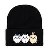 Chiikawa Usagi Round Top Dopamine Print Knit Hat For Enthusiasts Animation