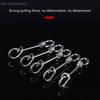 50Pcs Strengthen Stainless Steel Quick Lock Snap Spring Clamp Buckle Lure Drop Rigs Safety Connector Bait Hook For Fishing