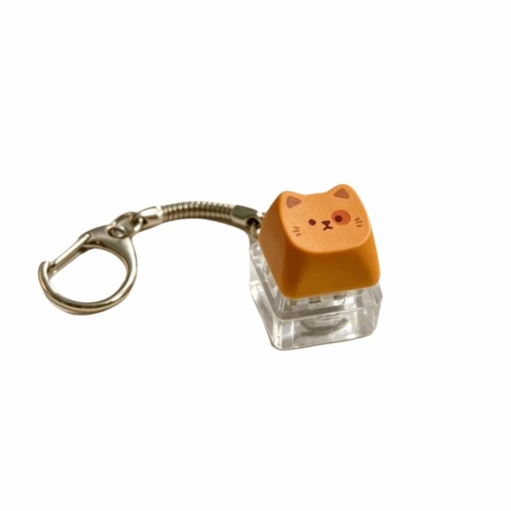 Süße Katze Tastatur Fidget Schlüsselanhänger Fingerknopf Tastenkappe Mechanische Tastenkappe Schlüsselring Anhänger