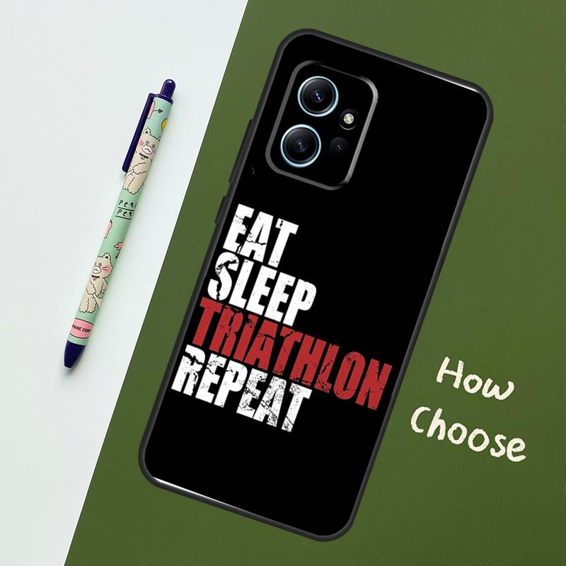 Triathlon Tri Life Schwimmen Radfahren Laufen Für Xiaomi Redmi Note 12S 11S 10S 9S Note 12 8 9 10 11 Pro Handyhülle Für Redmi 12 9 C 10C