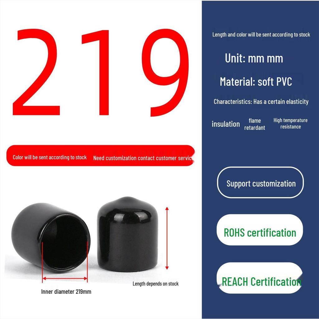 Rubber Sleeve PVC Cap: Dustproof Insulating Bolt Thread & Rebar Protector
