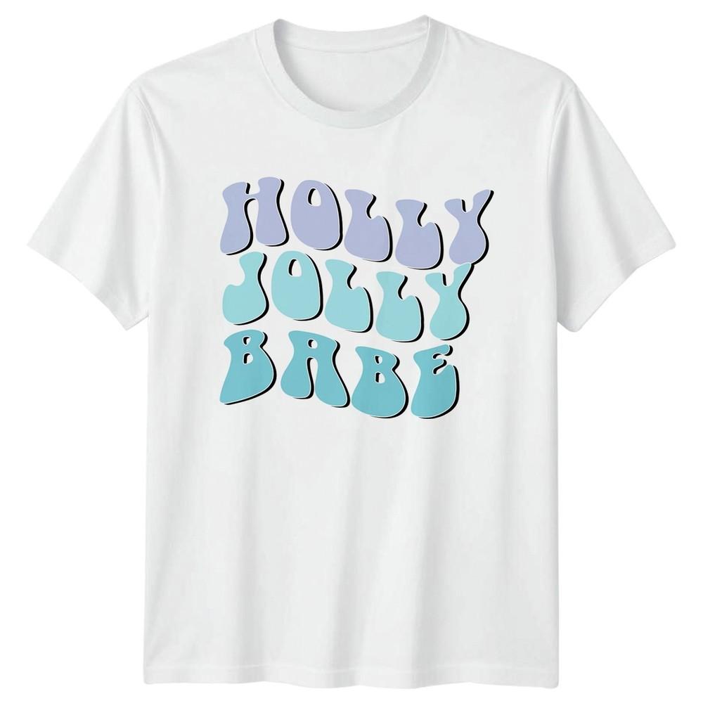 Holly Jolly Babe Unisexs TShirt Retro Christmas Gift For Her S