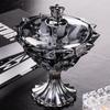 European-style Crystal Glass Ornaments with Lid Small Fruit Plate Home Living Room Large Storage Tank Home Decoration Sugar Tank
