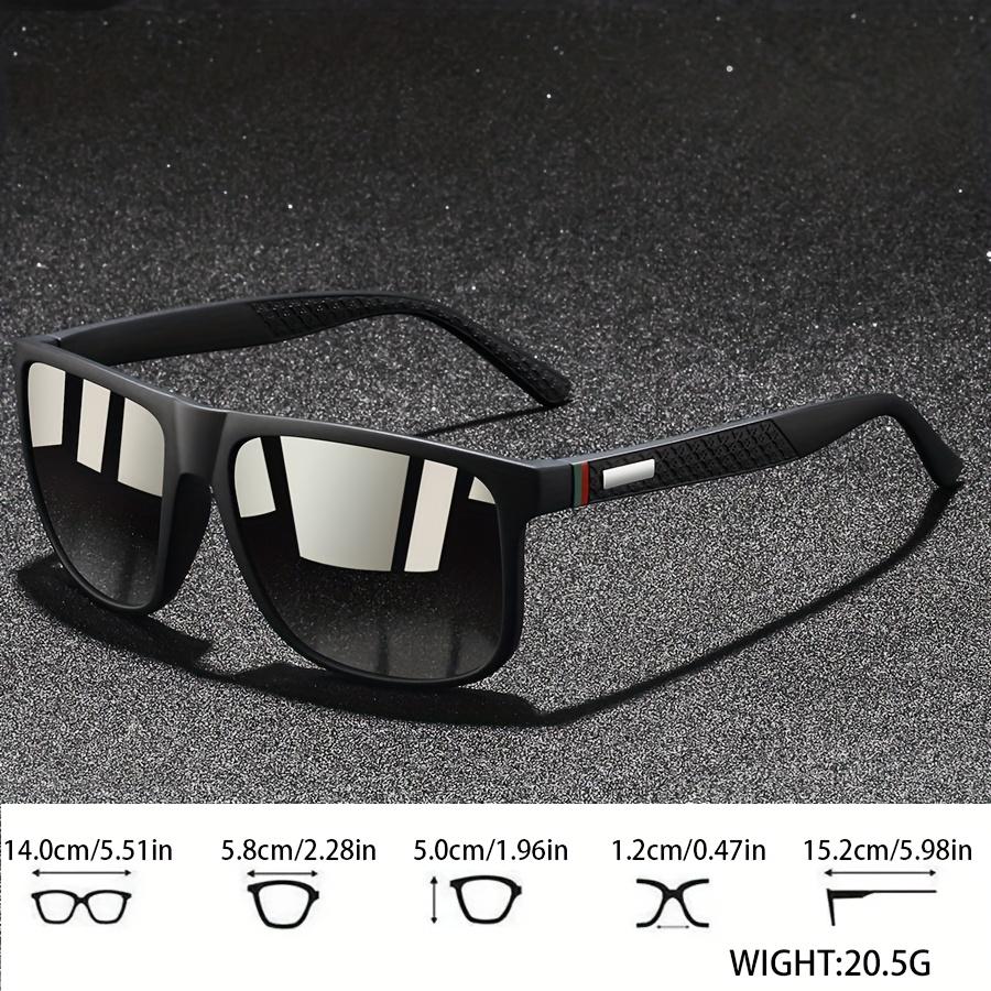 1-4Pcs Vintage Square Sunglasses Men Luxury Brand Designer UV400 Anti-Glare Fishing Driving Eyewear