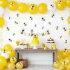 30 Pcs 3D Bee Decoration 5 Sizes Honey Bumble Wall Sticker Decor for Classroom Large Glitter Bee Themed Decals Confetti Cute Adhesive Birthday Baby
