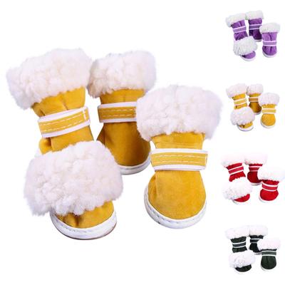 Evcil Hayvan Sıcak Ayakkabılar Kış Sevimli Kar Botları Pamuklu Ayakkabılar Evcil Hayvan Malzemeleri
