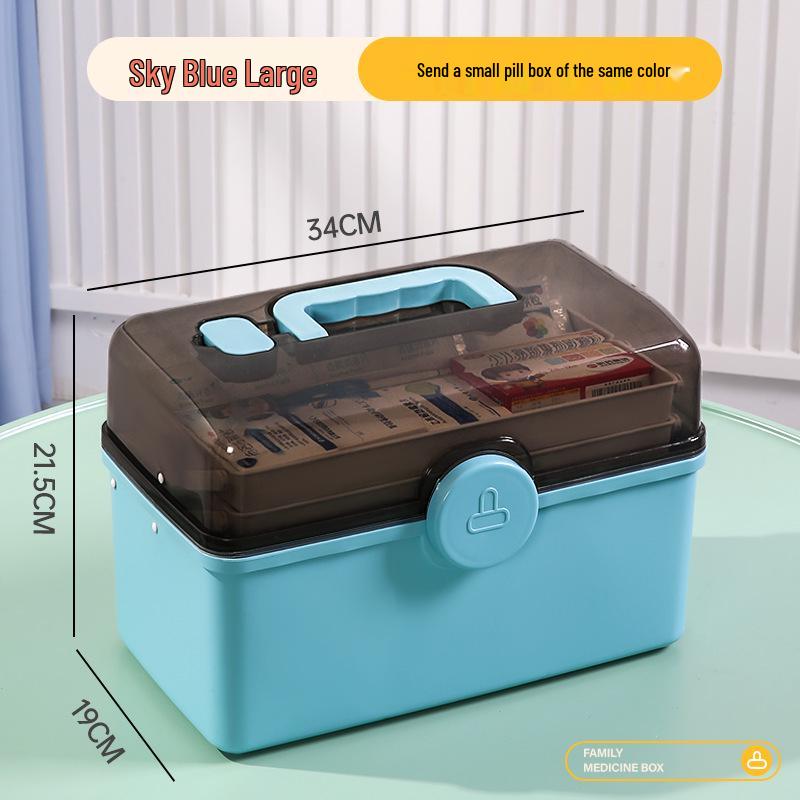 Boîte de Rangement Médical Domestique Extra-Large Multicouche Star You