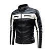 Cross-border Men's Retro Stand Collar Leather Motorcycle Jacket