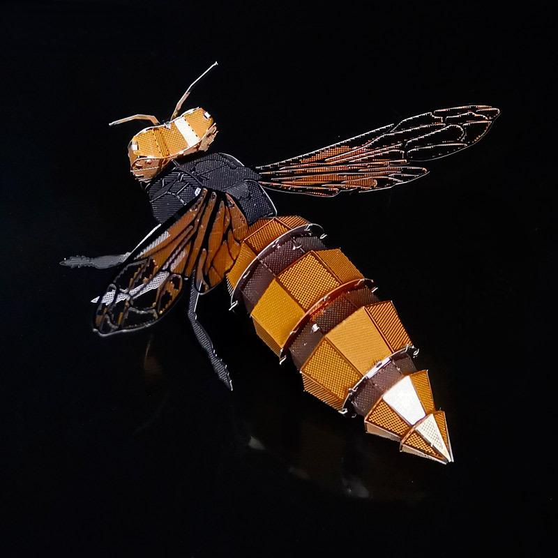 Wasp Stainless Steel DIY Assembly Model Kits Large Dimension Insect 3D Metal Puzzle Designed for Adult Jigsaw Puzzle Playthings Xmas Gifts