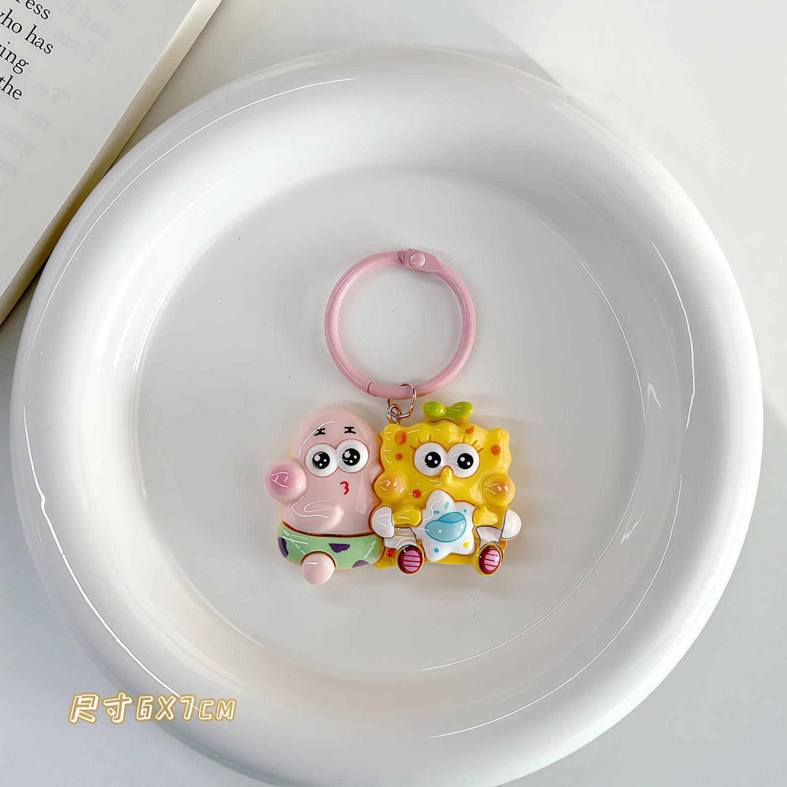 Large Cartoon Spongebob Patrick Star Squidward Keychain Bag Charm Pendant Creative Gift For Friends