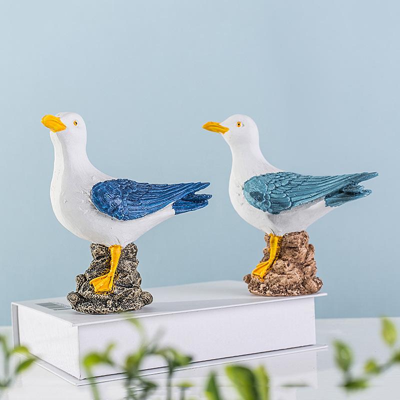 Sea Bird Seagull Stand Stump Miniature Fairy Garden Houses Decoration Mini Craft Micro Landscaping Decor DIY Accessories